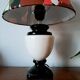 Vintage ceramic lamp with fruit lampshade