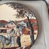 Basque ciboure plate with its donkey r le corrone