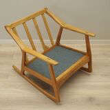 Fauteuil à bascule en chêne, design danois, années 1960, designer : H. Brockmann Petersen, p