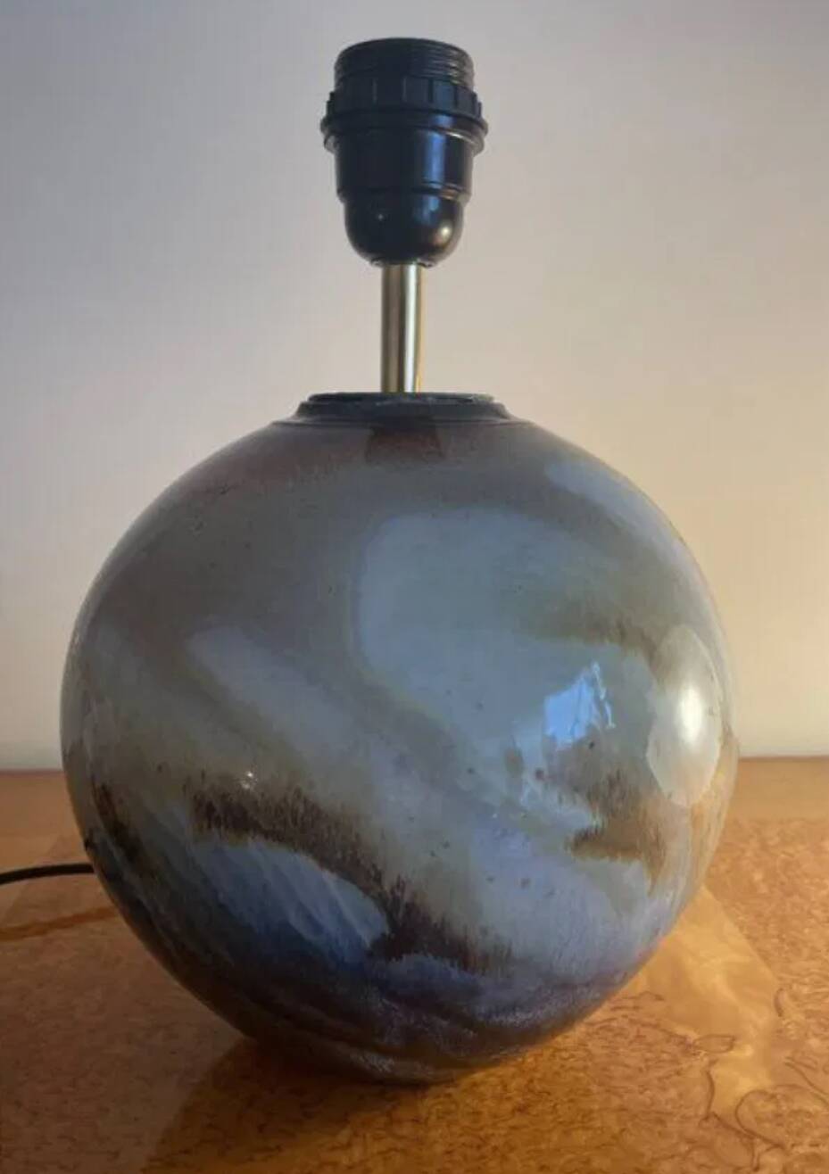 Pied de lampe en céramique artisanale
