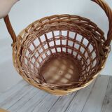 Basket with vintage wicker handle