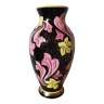 Vintage Monaco style ceramic vase with flowers and gilding