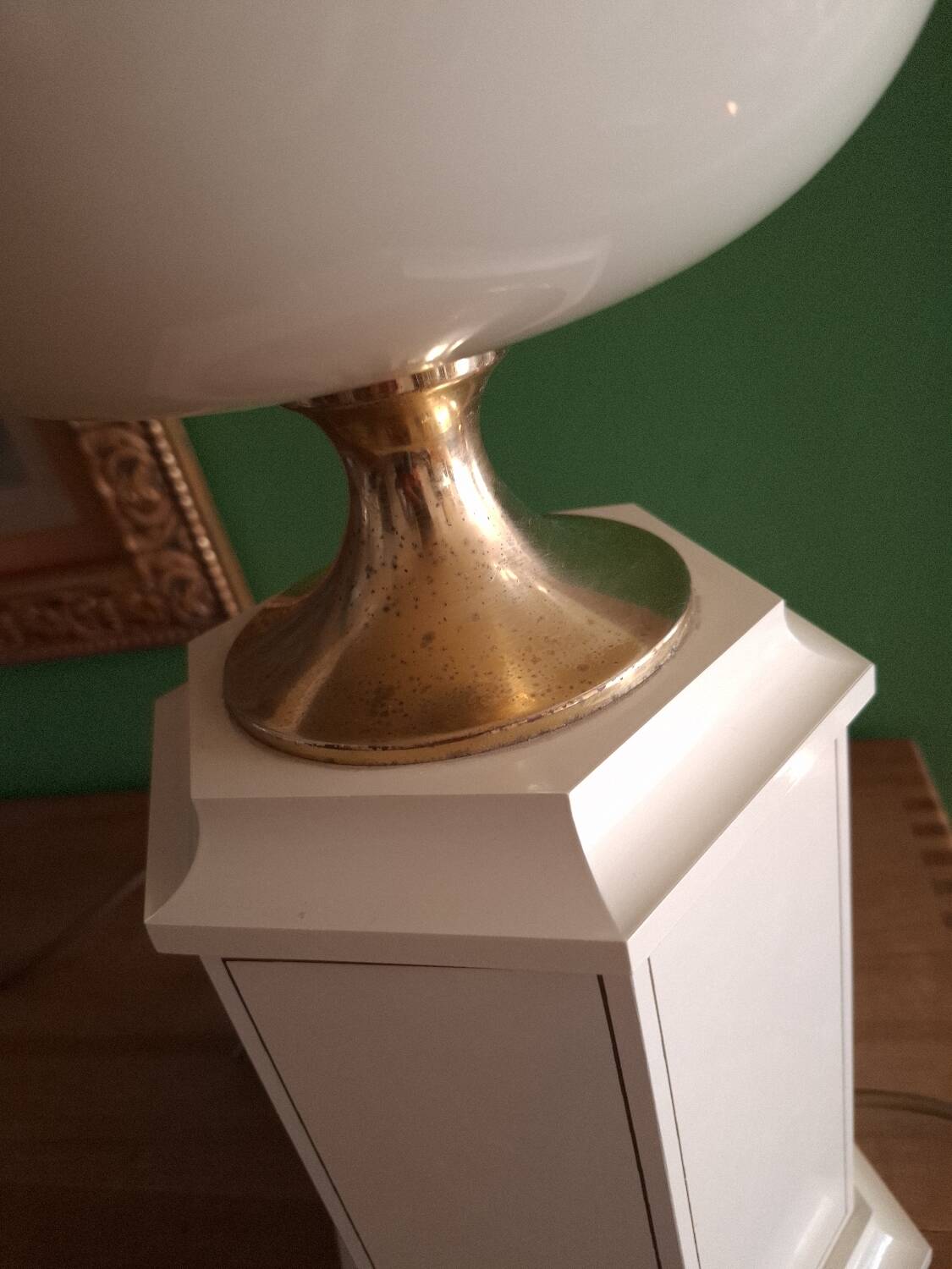 1980s lacquered metal lamp, the Dolphin