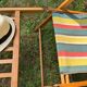 Vintage wooden deckchair/chilienne with footrest — 1960s