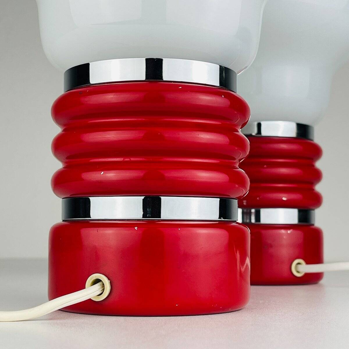 Mid-century table lamps model Bulb attributed to Enrico Tronconi, Italy 1970s, set of 2.