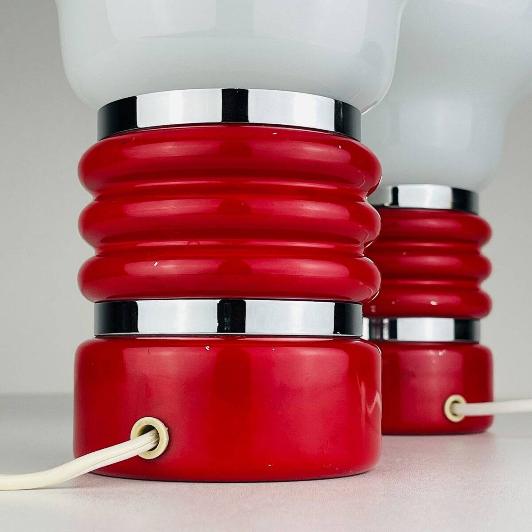 Mid-century table lamps model Bulb attributed to Enrico Tronconi, Italy 1970s, set of 2.