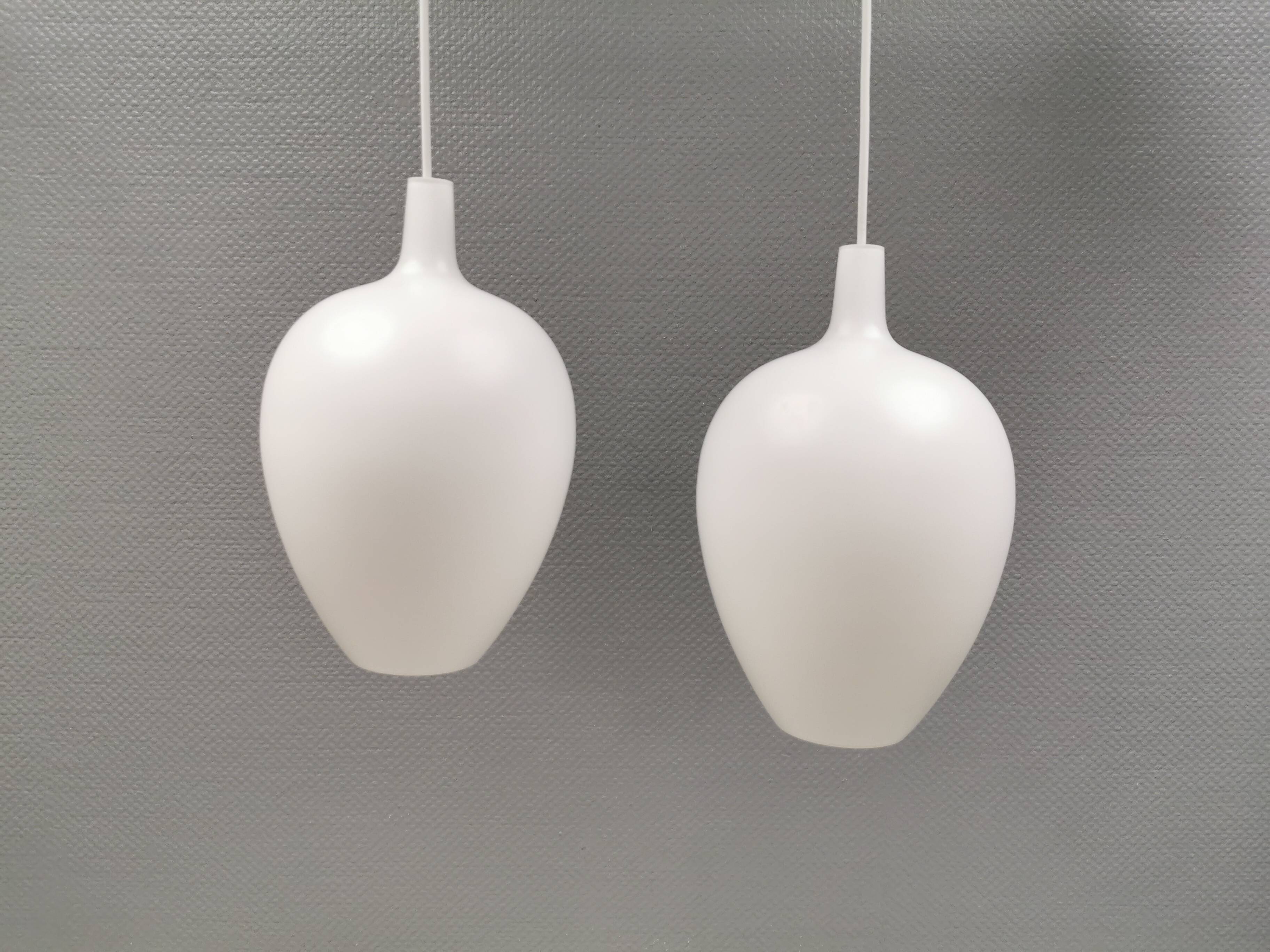 Two rare Pompei pendant lamps by Jo Hammerborg for Fog & Mørup Denmark 1963