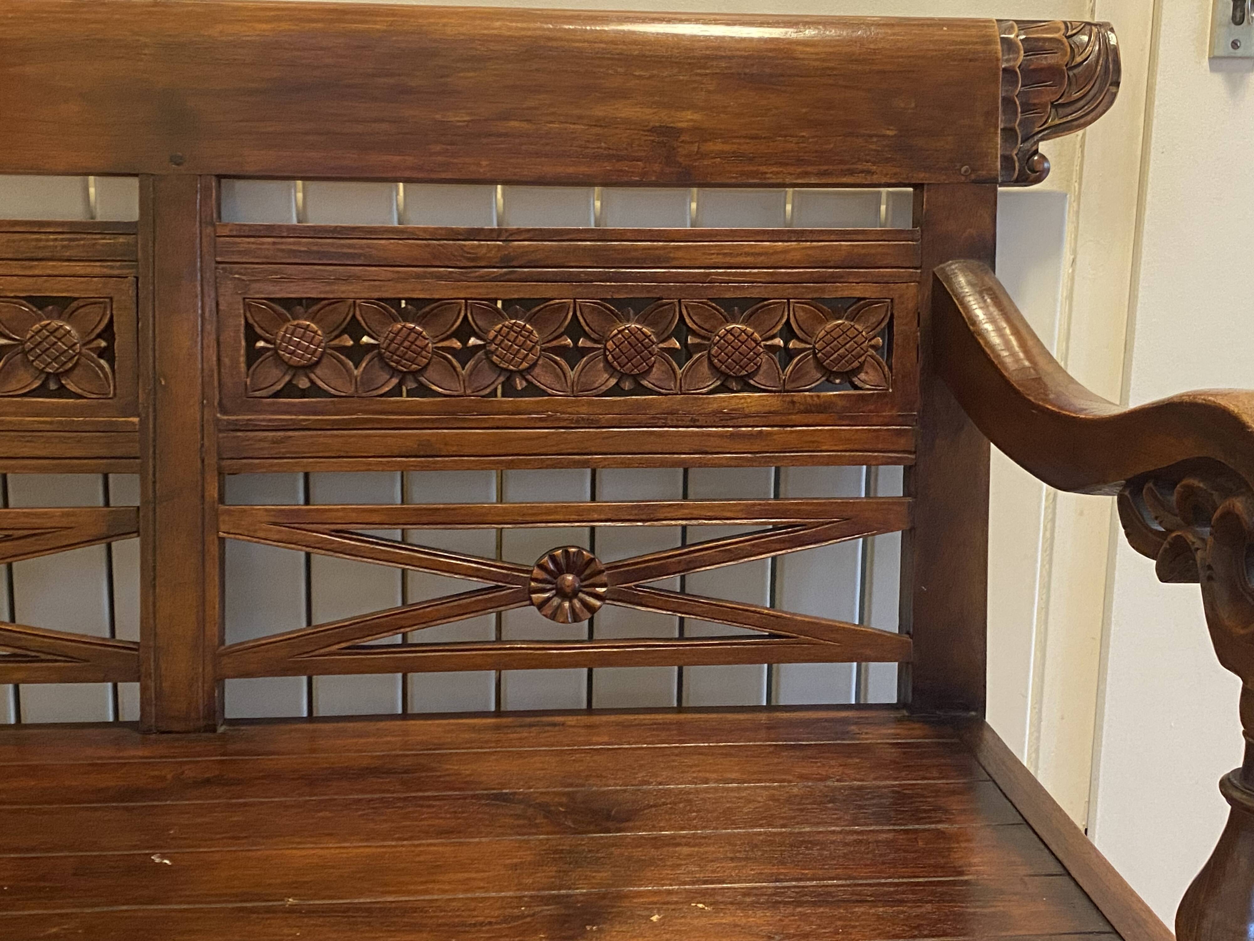 Indonesian wooden bench