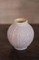 Signed crinkled enamel round vase, pink Art Deco vase, interior decoration, collection