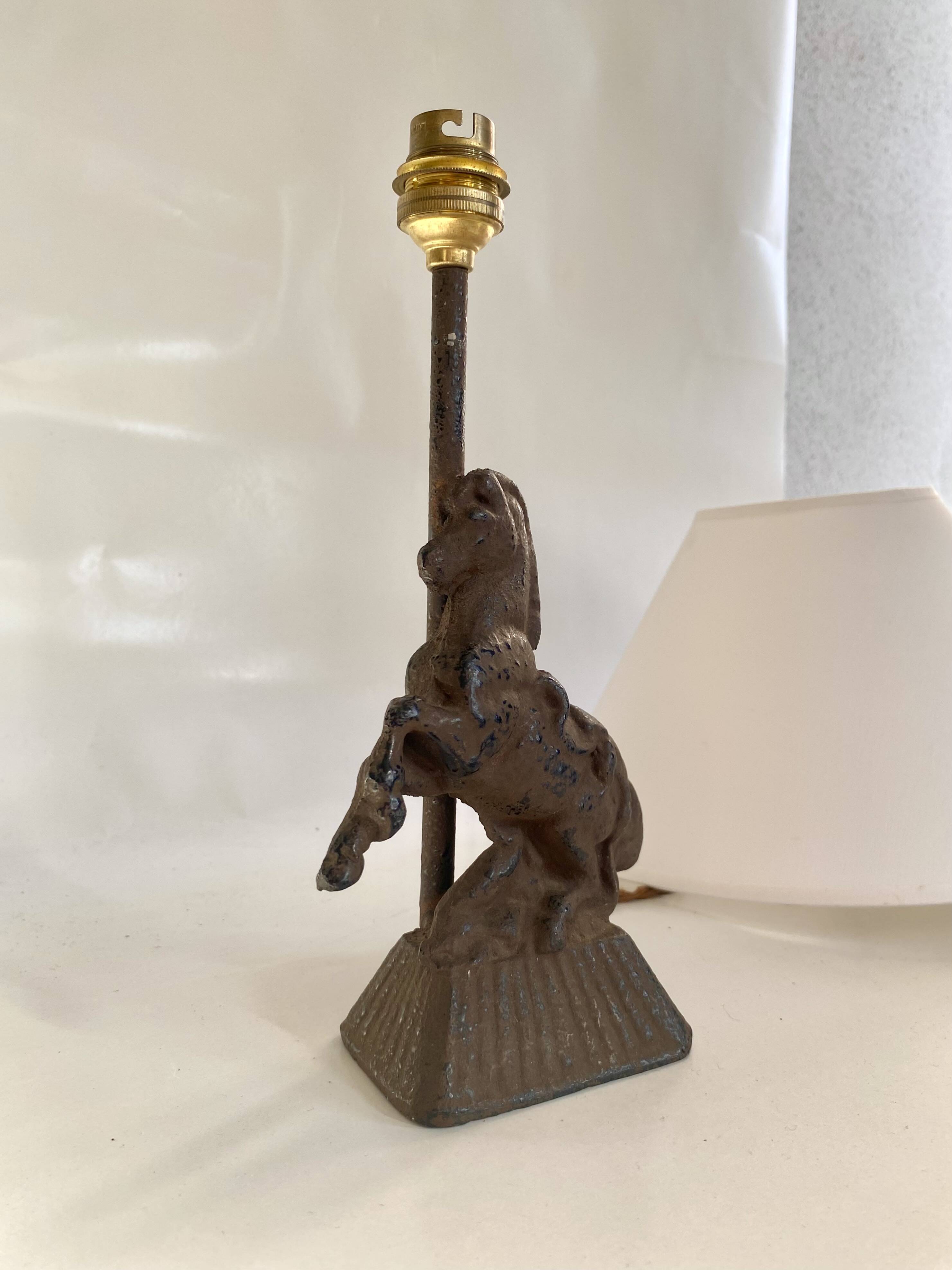 Metal lamp, fabric cable 2M, cotton shade