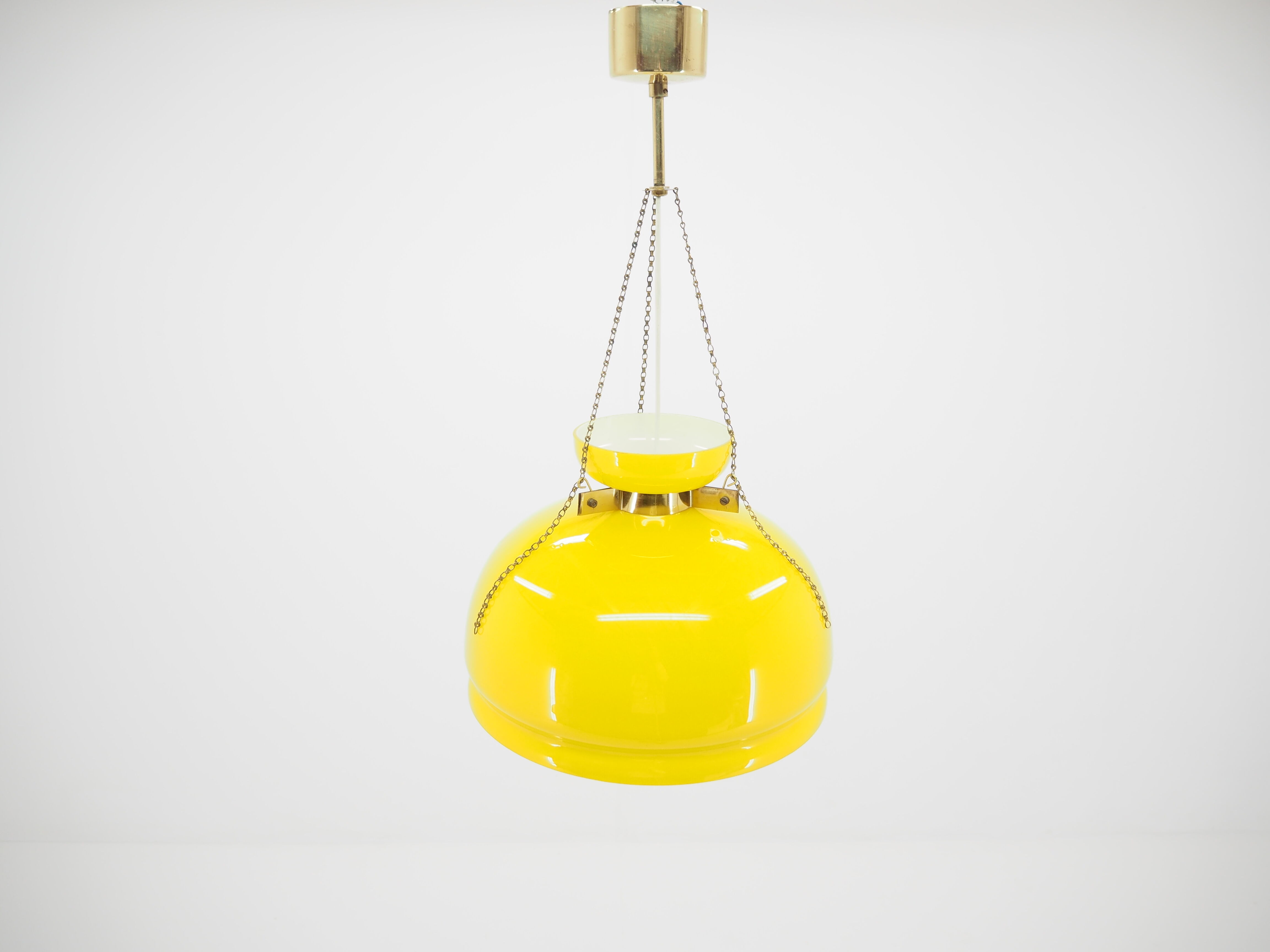 Midcentury glass chandelier, 1960