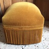 Velvet pouf