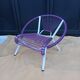 Children's armchair scoubidou purple white tube