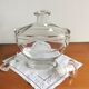 Bottle with cap, decanter, thick glass, original shape