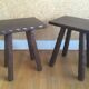 Pair of vintage brutalist stools