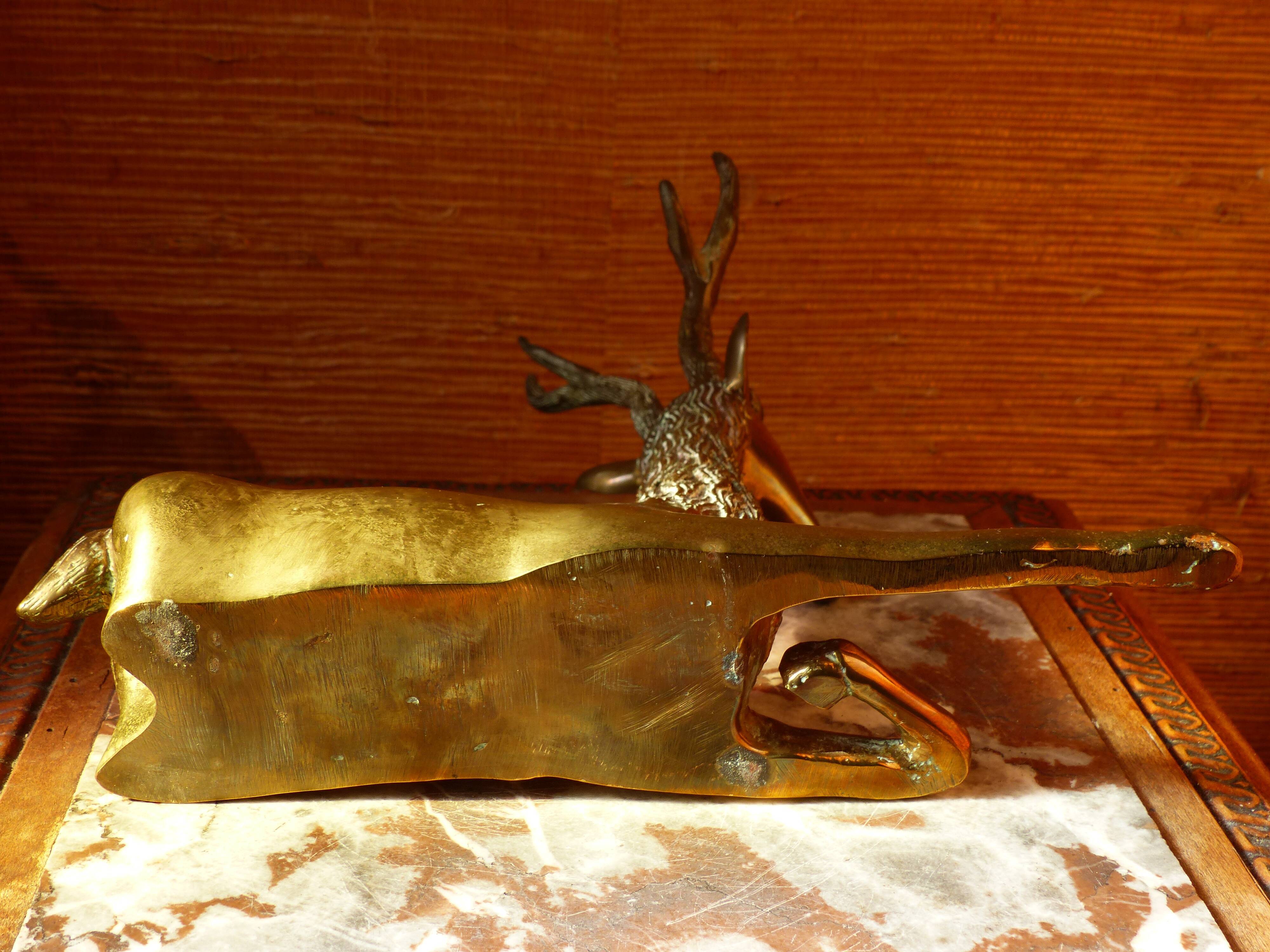 Massive brass deer
