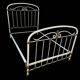 Antique wrought iron bed from the 1900s