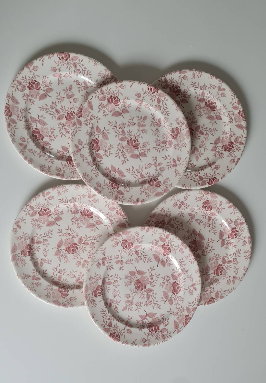 Service of 6 English earthenware plates