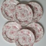 Service of 6 English earthenware plates