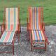 Paire de chaises longues vintage