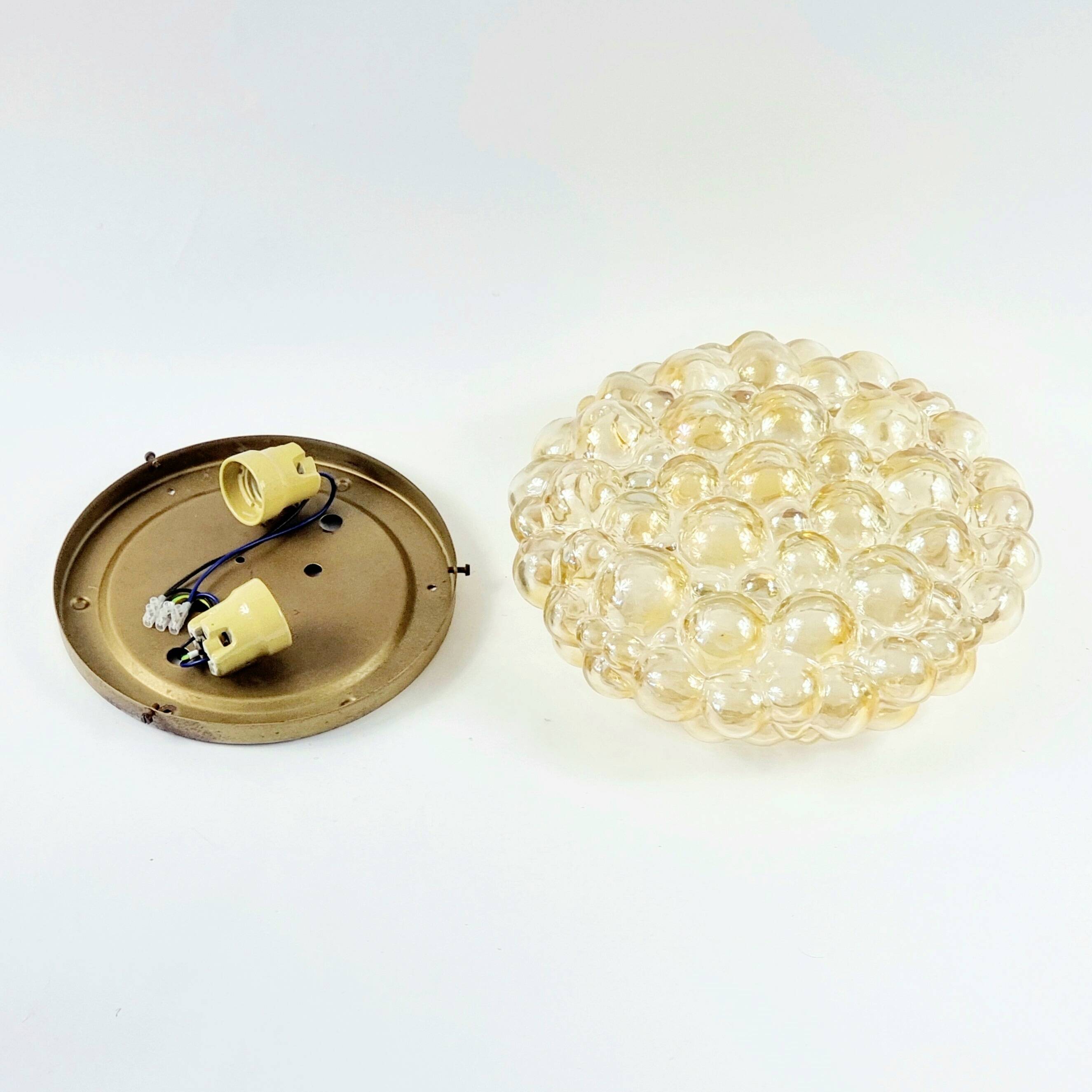Large Mid-Century Modern Bubble Glass Ceiling Light by Helena Tynell, 1960s