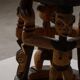 Decorative stool carved from African hardwood / Tribal art piece, mid-20th century