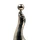 Sculpture de sceau Art déco en laiton argenté, France années 1940