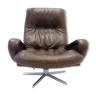De Sede S 231 dark brown leather armchair