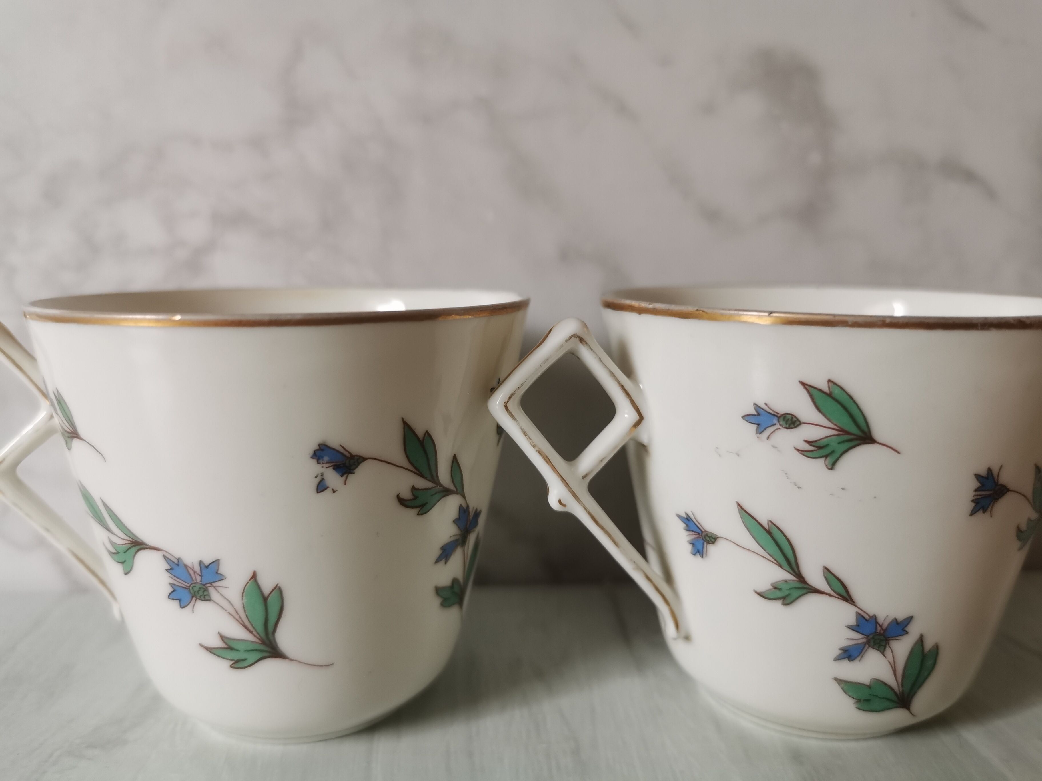 Porcelain barbel tea set Limoges Guérin