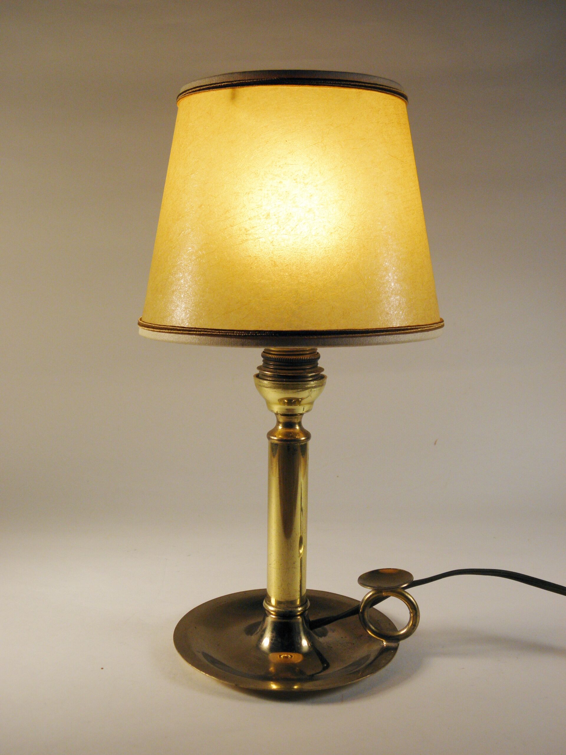 Golden brass candlestick lamp