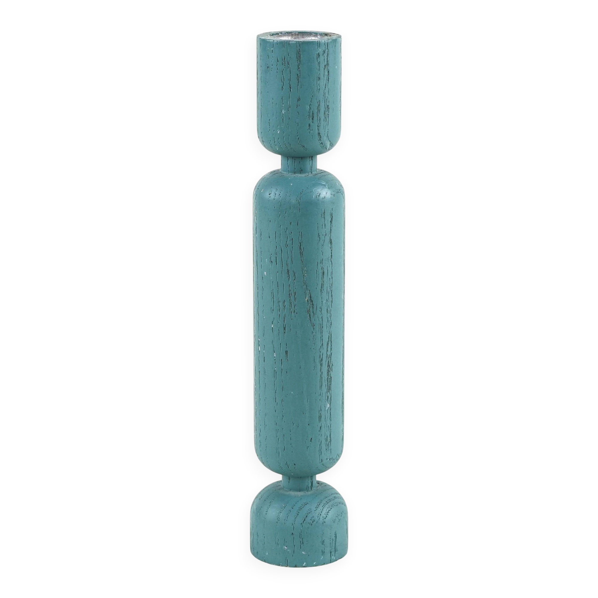 Wooden candlestick by Normann Copenhagen with geometric base, Danish design