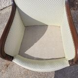 Fauteuil empire en noyer fonce du XIXème siecle