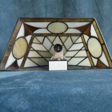 Wall lamp, glass paste, Tiffany Art Deco style, v shape, 80s work