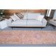 Vintage Turkish Hand-Knotted Wool Cotton Pink Runner92x335