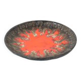 Vintage Terracotta Fruit Bowl Bowl Fat Lava Style Orange Gray 29cm