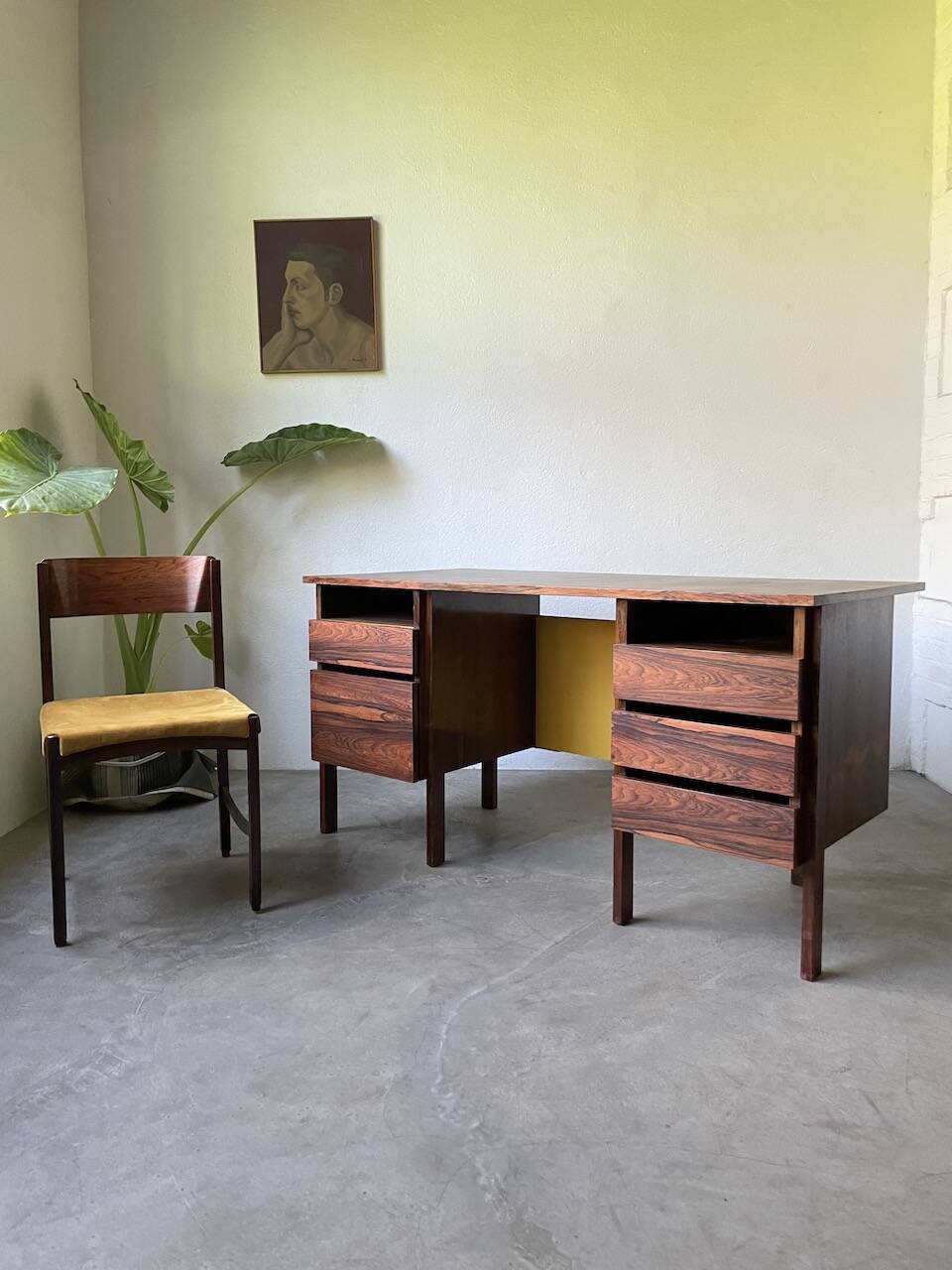 Desk and its Scandinavian rosewood chair