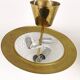 Brass and Crystal Ceiling Lamp from the 1960s by Tyringe for Orrefors, Sweden