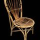 Rattan set of Provençal armchair and chair from the 60s