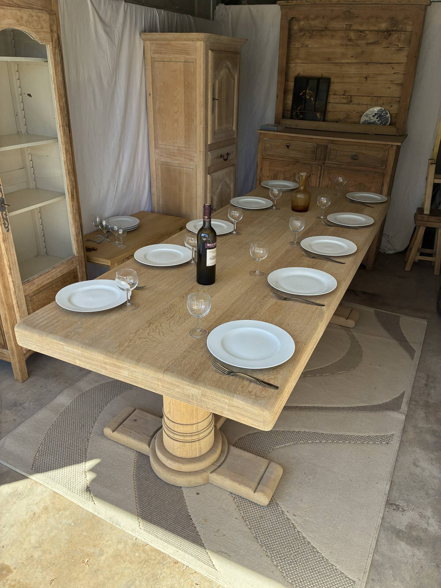 Monastery table in solid oak