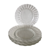 5 Duralex transparent dinner plates