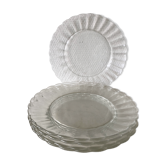 5 assiettes plates transparentes Duralex