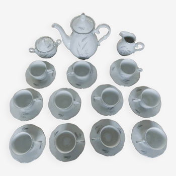 Service de 14 pièces à café de marque Porcelaine fine de Boheme Carlsbad Tchécoslovaquie