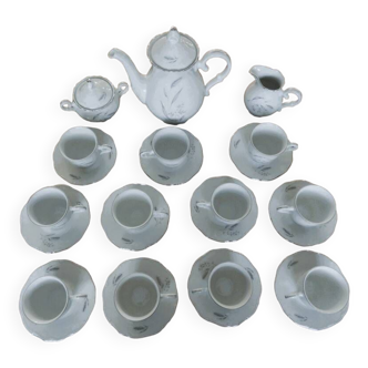 Service de 14 pièces à café de marque Porcelaine fine de Boheme Carlsbad Tchécoslovaquie