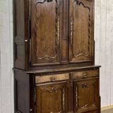 Buffet with 2 bodies in oak and chestnut, Breton work, late 18th century.