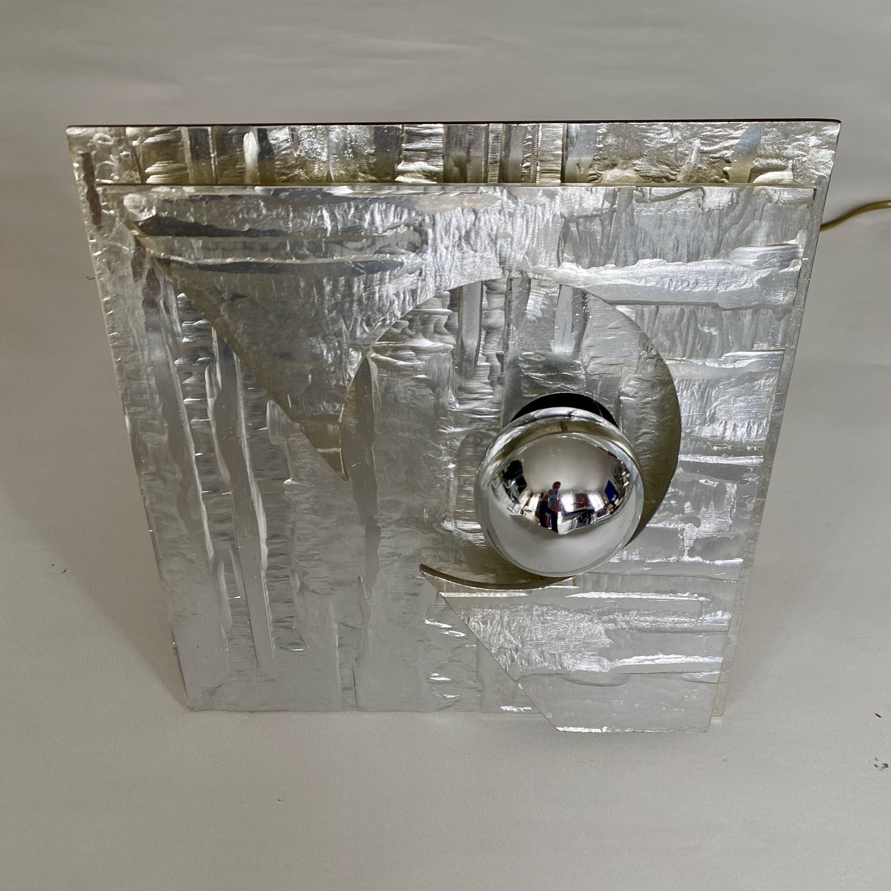 Lumalux 2000 aluminum wall light from the 1970s.