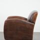 Beautifully shaped vintage sheepskin armchair with character