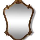 Gold wood mirror