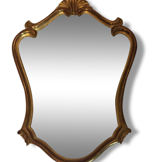 Gold wood mirror