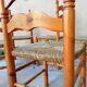Lot de 5 chaises paillées vintage style espagnol