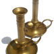 Pair of candlesticks, vintage brass
